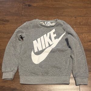 Nike Gray Sweater with White Logo